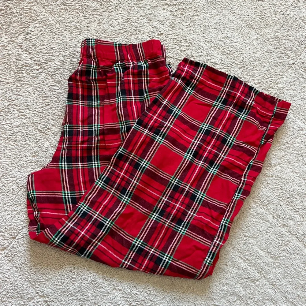 J. Crew Red Plaid Pajama Pants Preppy Minimalist‎ Capsule Cottage Unisex Size M